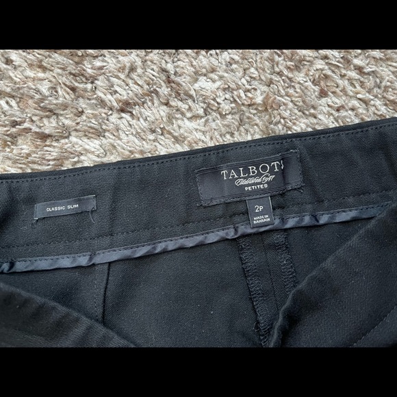 talbots womens dress pants in black 2 petites - Picture 4 of 5